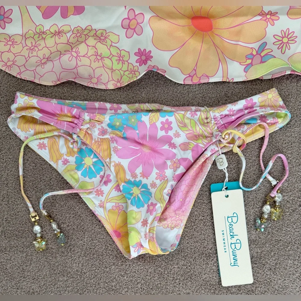 Beach Bunny - Keoni Full Bottom / Jane Pareo Skirt Wrap - PINK FLORAL
